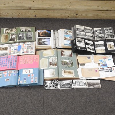 Lot 199 - A collection of stamps and postcards