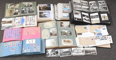 Lot 199 - A collection of stamps and postcards