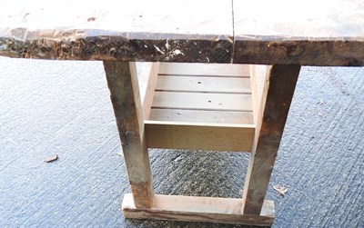Lot 455 - A workshop woodwork bench