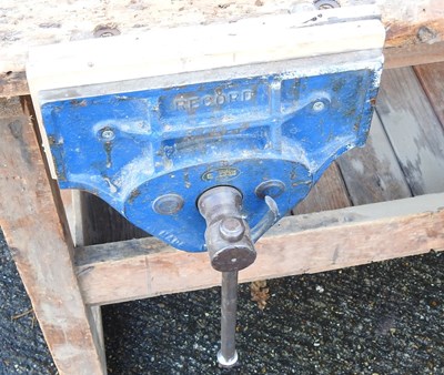 Lot 455 - A workshop woodwork bench