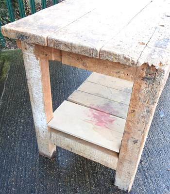 Lot 382 - A workshop woodwork bench