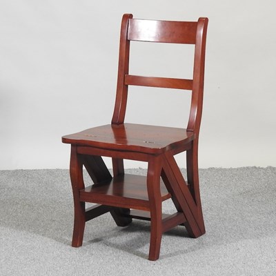 Lot 533 - A metamorphic library chair/steps