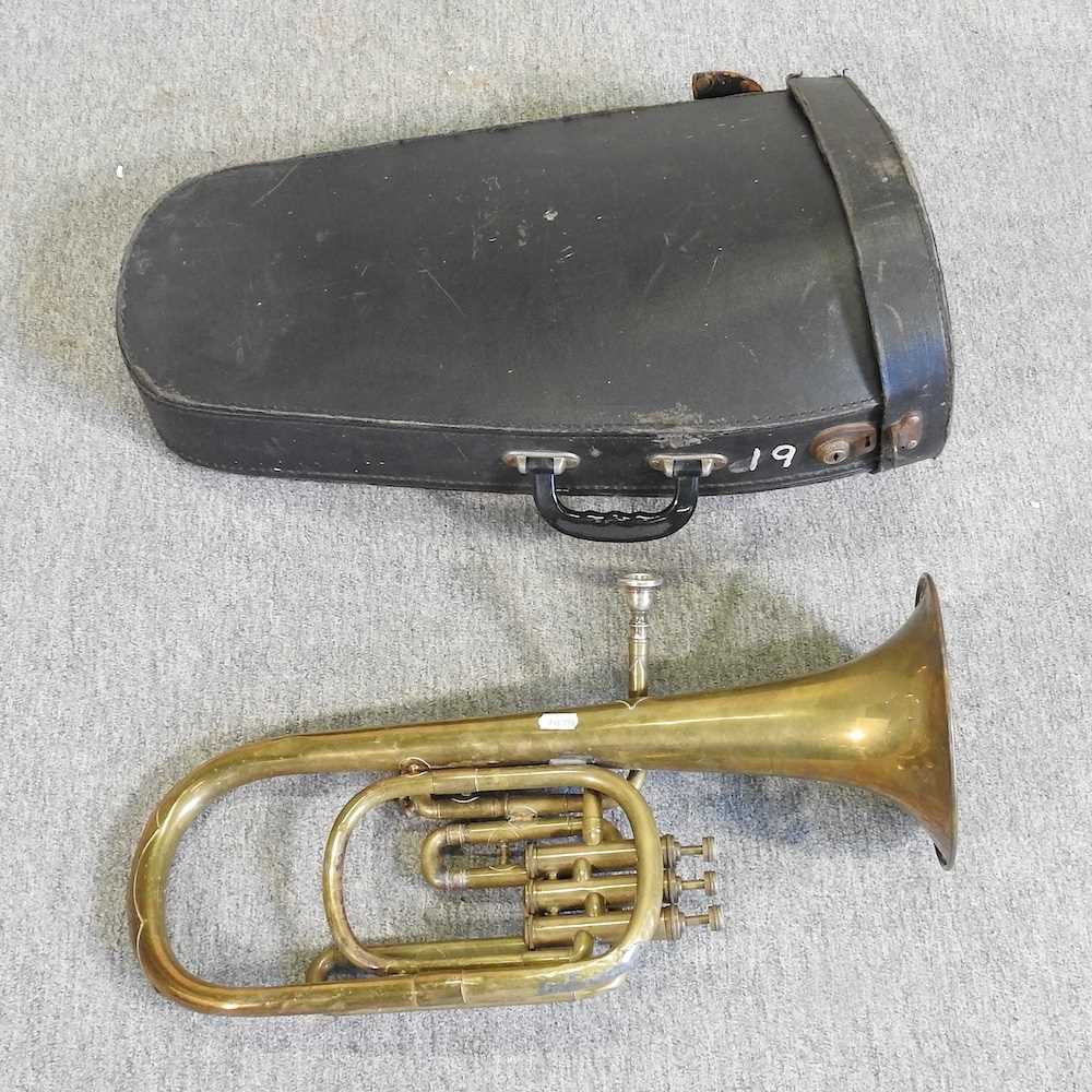 Lot 239 - A brass euphonium