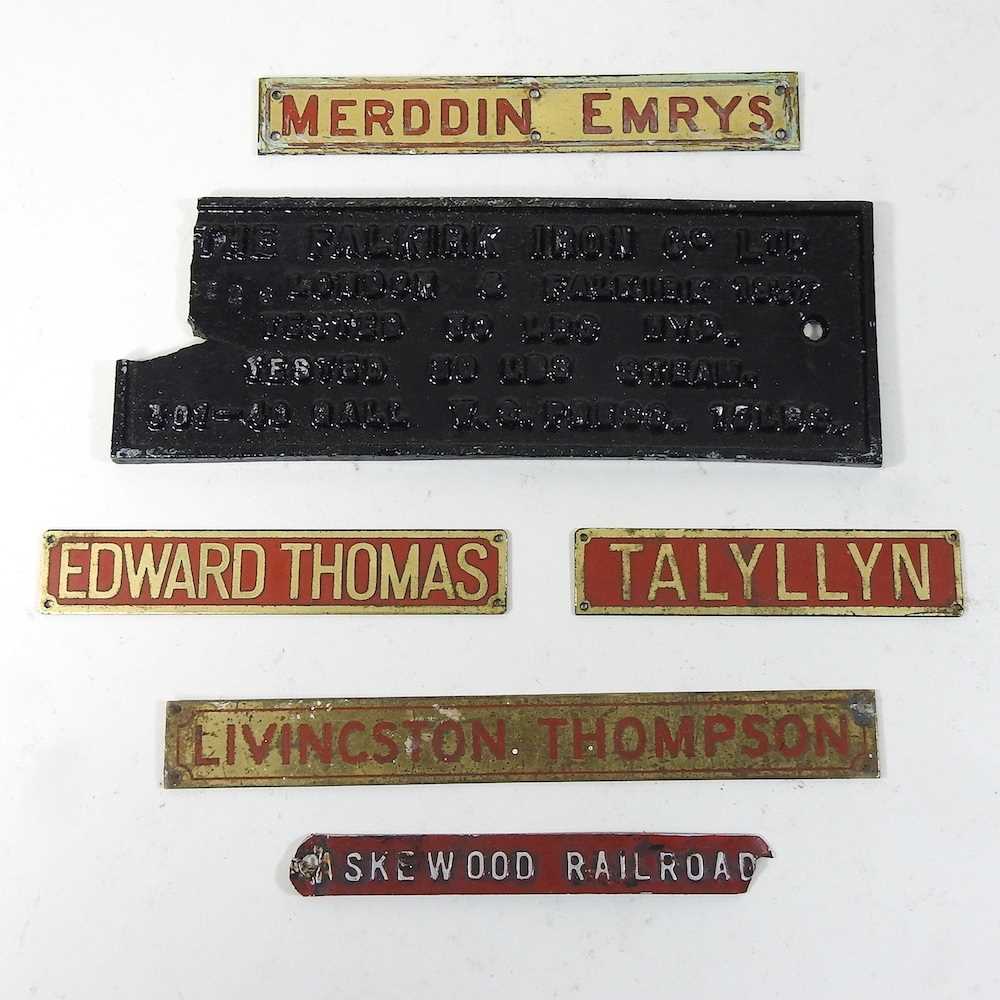 Lot 71 - A collection of railway plaques