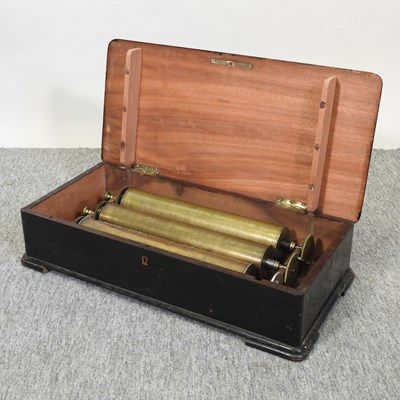 Lot 203 - A collection of three 19th century musical box cylinders