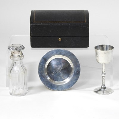 Lot 103 - A silver travelling communion set