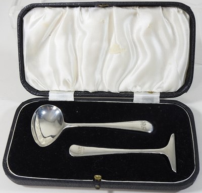 Lot 37 - A silver babies spoon and pusher