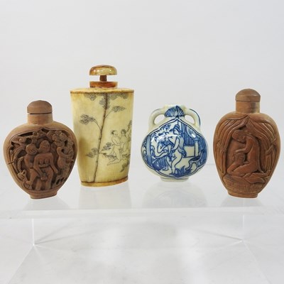 Lot 68 - Four oriental scent bottles