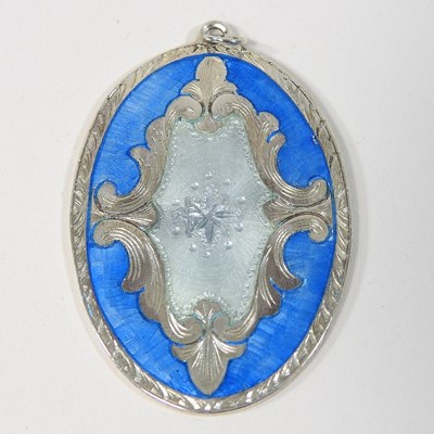 Lot 603 - A continental enamel pendant