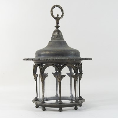 Lot 204 - A 19th century cast iron lantern