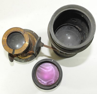 Lot 105 - A collection of magic lantern lenses