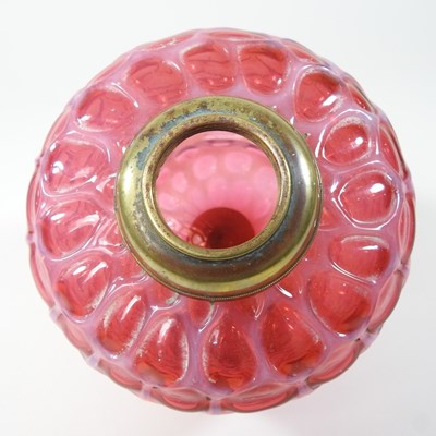 Lot 79 - A glass oil lamp font