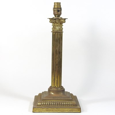 Lot 142 - A brass table lamp base