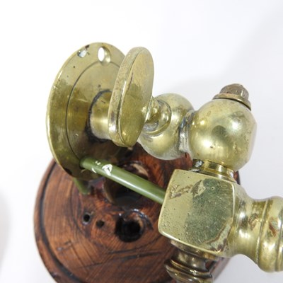 Lot 216 - A pair of brass wall lights