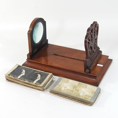 Lot 207 - A late 19th century mahogany slide viewer