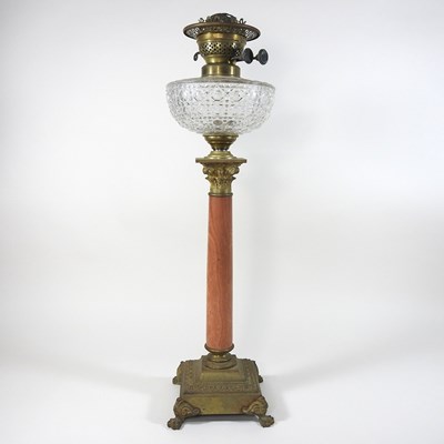 Lot 161 - A 19th century marble oil lamp