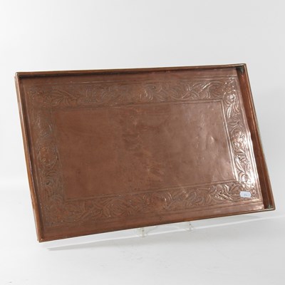 Lot 209 - An early 20th century Keswick style copper tray