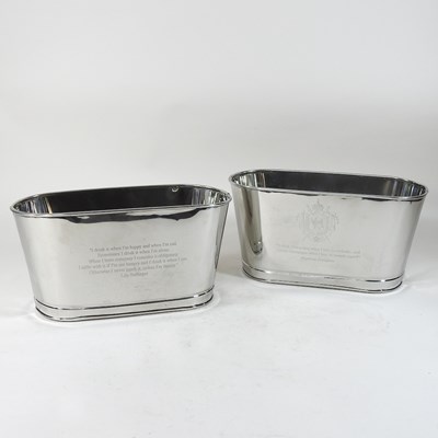 Lot 122 - A pair of champagne coolers