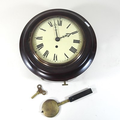 Lot 234 - A dial wall clock