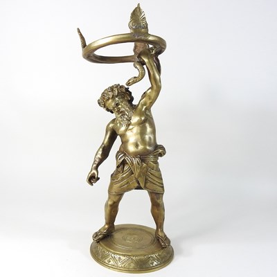 Lot 841 - A gilt bronze figure of Neptune