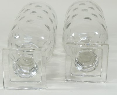 Lot 47 - A pair of glass storm lanterns