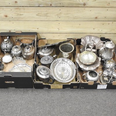 Lot 213 - A collection of 19th century and later silver plate