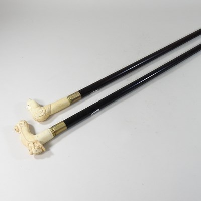 Lot 787 - Two novelty walking sticks