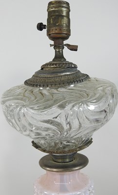 Lot 72 - A pair of glass table lamps