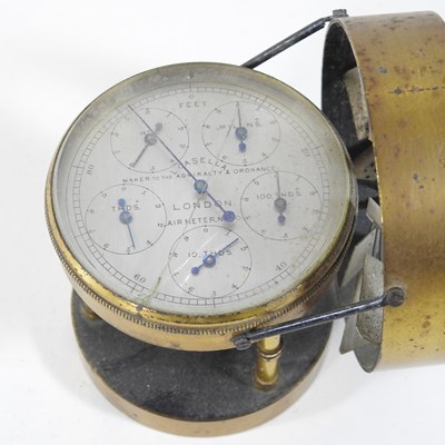 Lot 138 - An early 20th century brass cased portable airmeter