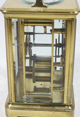 Lot 23 - A mid 20th century brass cased carriage clock
