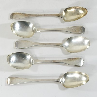 Lot 224 - Three George III silver table spoons