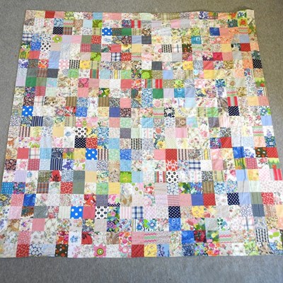 Lot 204 - A patchwork bedspread
