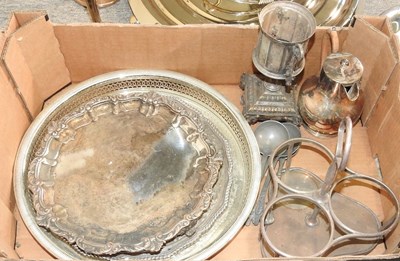 Lot 125 - Two boxes of silver plated items