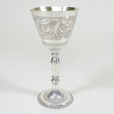 Lot 137 - A silver goblet