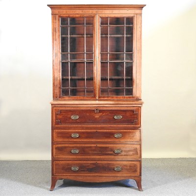 Lot 479 - A 19th century secretaire bookcase