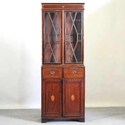 Lot 745 - A 19th century cabinet bookcase