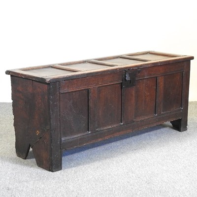 Lot 280 - An 18th century and later oak coffer