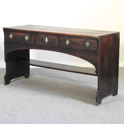 Lot 438 - A 19th century stained pined dresser base