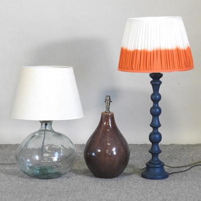 Lot 525 - Three table lamps