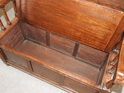 Lot 632 - A 1920's monk's bench