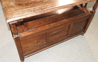 Lot 632 - A 1920's monk's bench