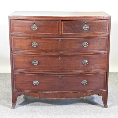 Lot 674 - A 19th century mahogany chest