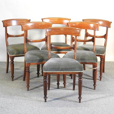 Lot 513 - A set of six 19th century dining chairs