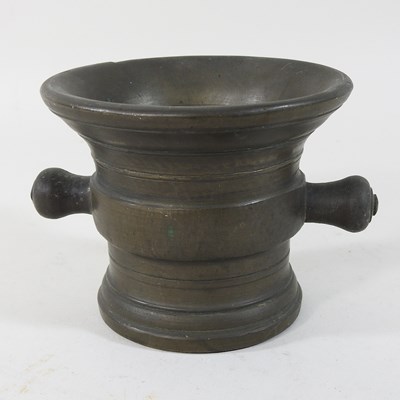 Lot 182 - An antique turned bronze mortar