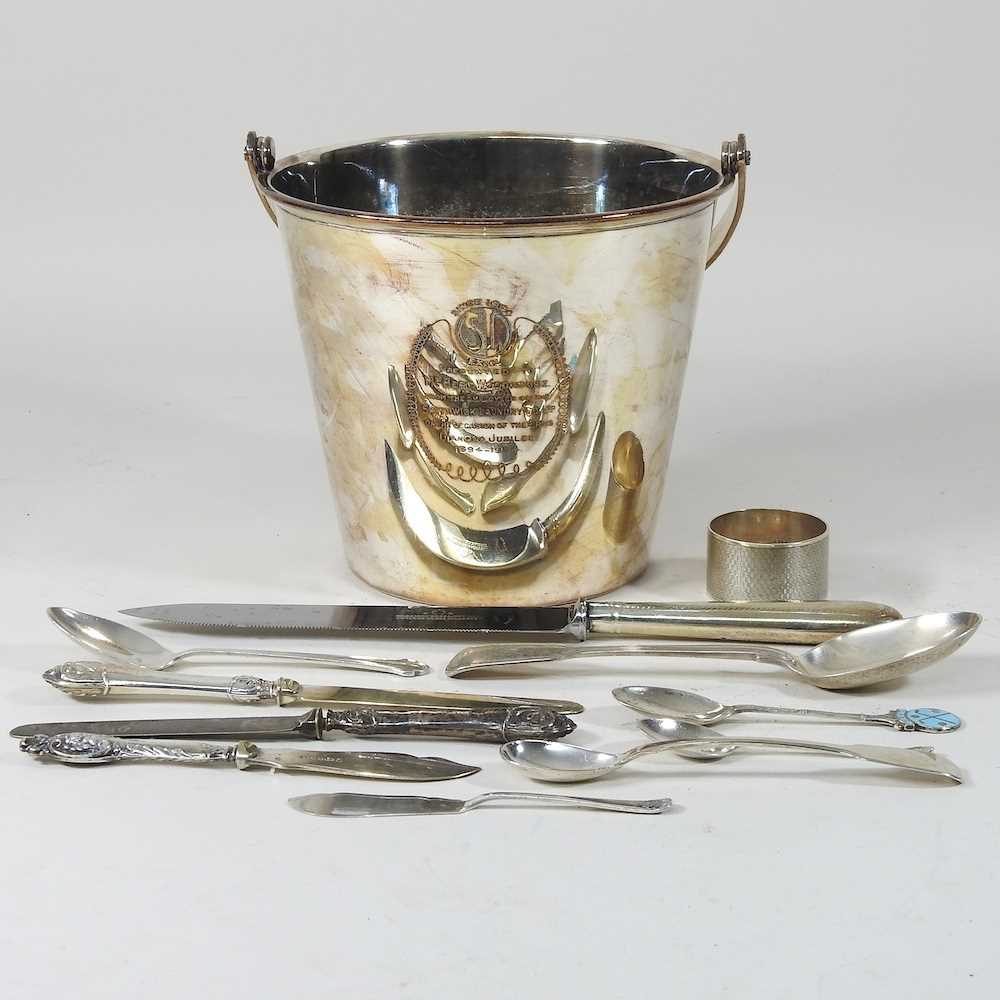 Lot 77 - A silver plated wine cooler