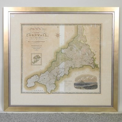 Lot 214 - A hand coloured map of Cornwall