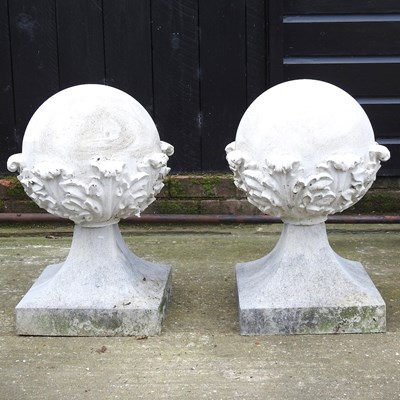 Lot 351 - A pair of Haddon stone finials