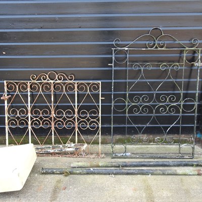 Lot 378 - A wrought iron garden gate