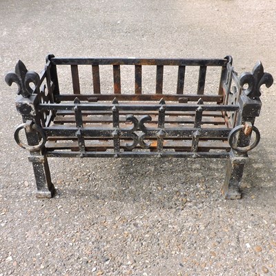 Lot 374 - A wrought iron fire grate