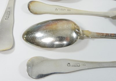 Lot 41 - A set of ten William IV silver spoons